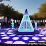 Home 21 메타버스에서의 소셜 디스턴싱과 커뮤니티 - **Prompt: "A vibrant and inclusive metaverse community festival celebrating global diversity. Divers...