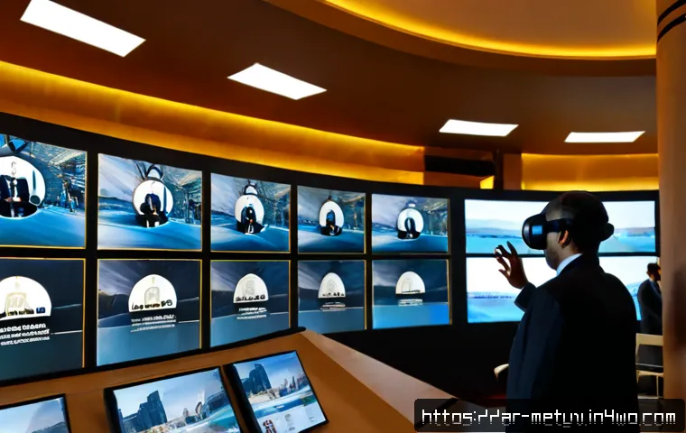 메타버스에서의 이벤트 관리와 피드백 - Photorealistic modern event operations room in Dubai, an Arab event manager in modest professional a...